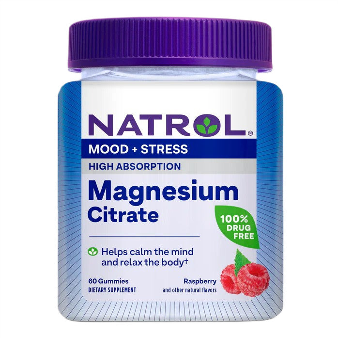 Natrol High Absorption Magnesium Citrate Raspberry - 60 gummies