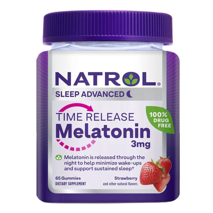 Natrol Melatonin Time Release 3mg (Strawberry) - 65 gummies