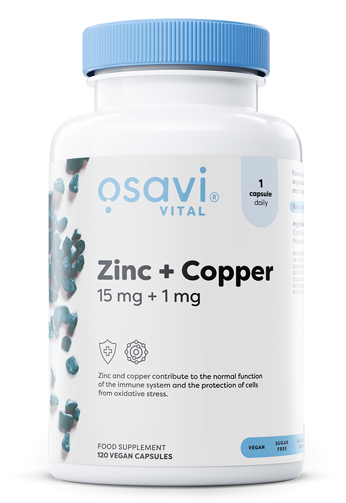 Osavi - Zinc + Copper, 15mg + 1mg - 120 vegan caps