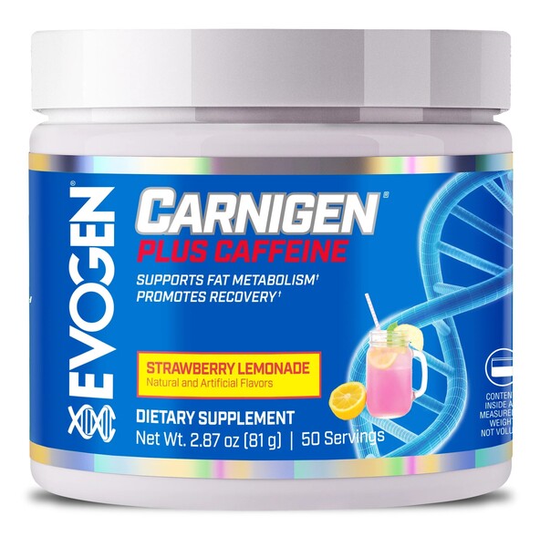 Evogen - Carnigen Plus Caffeine, Strawberry Lemonade - 81g