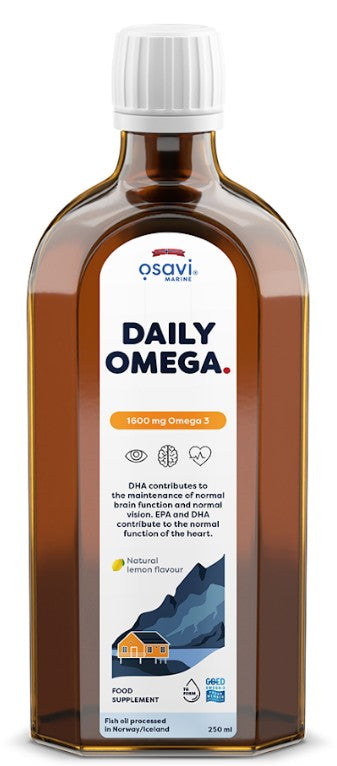 Osavi - Daily Omega, 1600mg Omega 3 (Natural Lemon) - 250 ml.