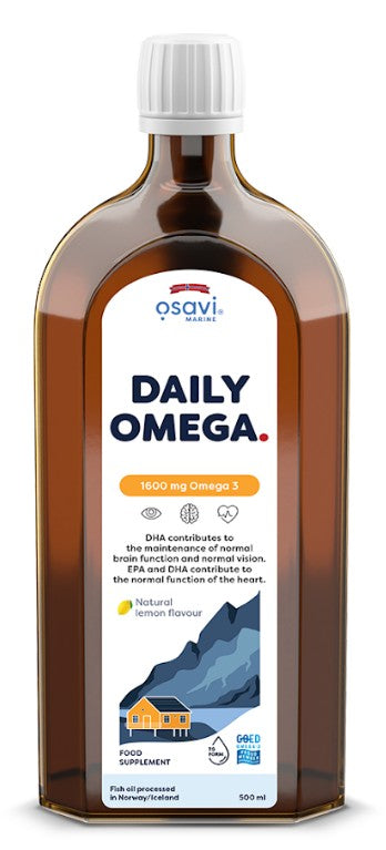 Osavi - Daily Omega, 1600mg Omega 3 (Natural Lemon) - 500 ml.