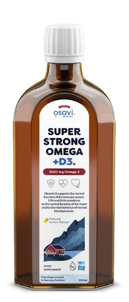 Osavi - Super Strong Omega + D3, 3500mg Omega 3 (Lemon) - 250 ml.