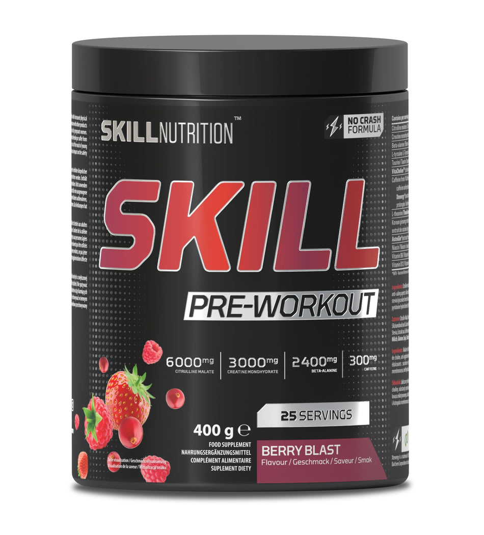 Skill Nutrition - Skill Pre-Workout, Berry Blast - 400g