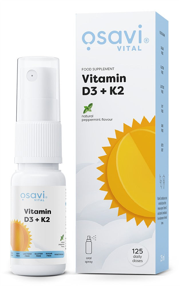 Osavi - Vitamin D3 + K2 Oral Spray, Peppermint - 25 ml.