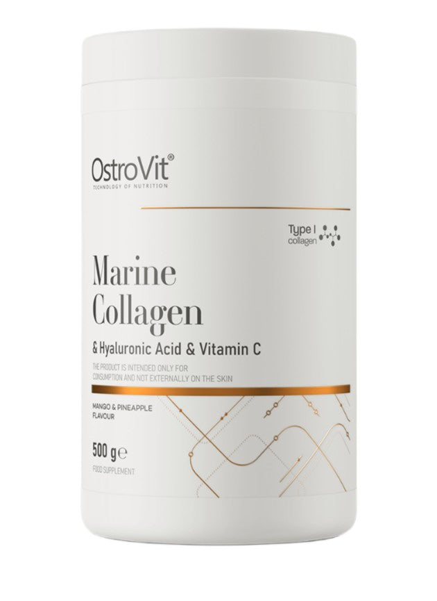 OstroVit - Marine Collagen & Hyaluronic Acid & Vitamin C, Mango & Pineapple - 500g