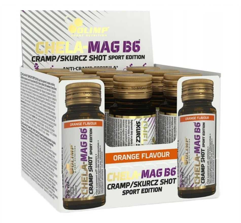 Olimp Nutrition - Chela-Mag B6 Cramp Shot, Orange - 9 x 25 ml.