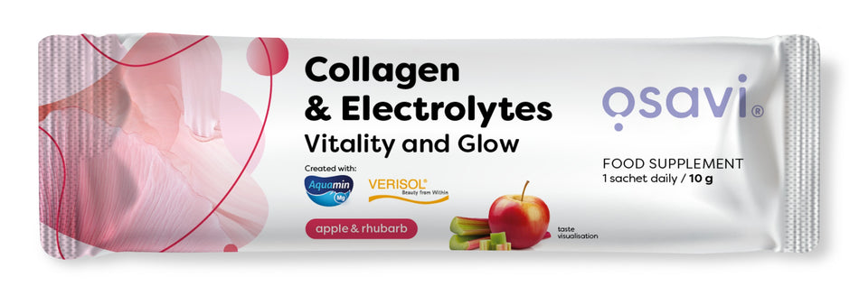 Osavi - Collagen Electrolytes Vitality and Glow, Apple & Rhubarb - 10g (1 serving)