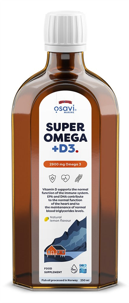 Osavi - Super Omega + D3, 2900mg Omega 3 (Lemon) - 250 ml.