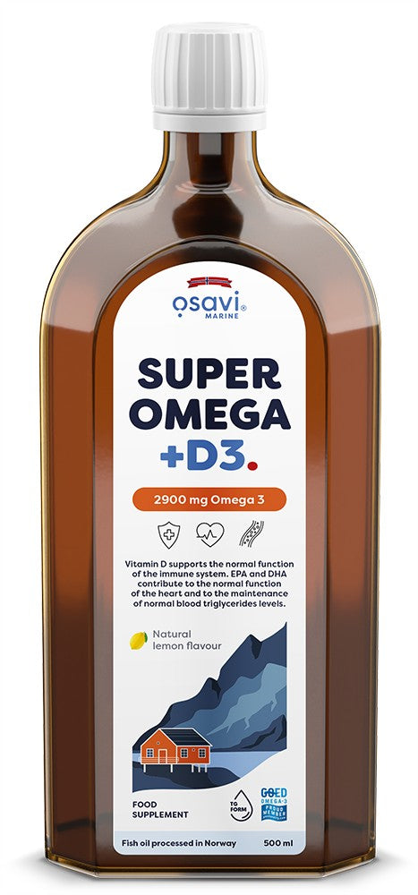 Osavi - Super Omega + D3, 2900mg Omega 3 (Lemon) - 500 ml.