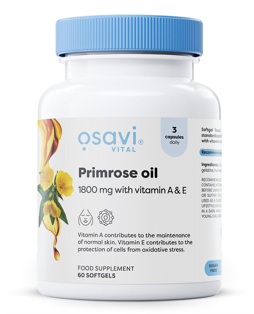 Osavi - Primrose Oil with Vitamin A & E, 1800mg - 60 softgels
