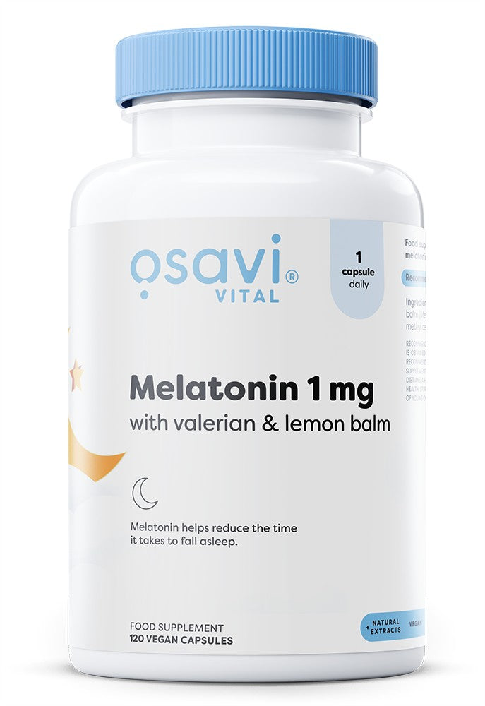Osavi - Melatonin with Valerian & Lemon Balm, 1mg - 120 vegan caps