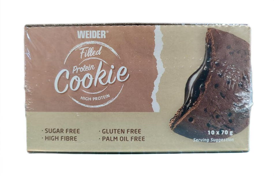 Weider - Filled Protein Cookie, Triple Chocolate - 10 x 70g