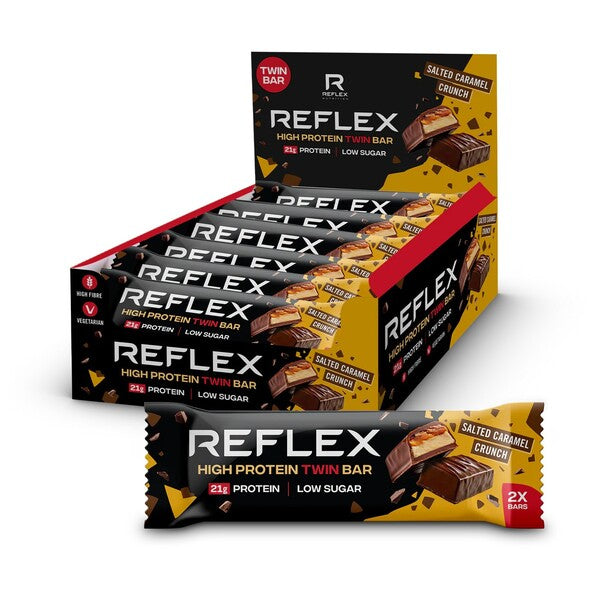 Reflex Nutrition High Protein Twin Bar Salted Caramel Crunch - 12 x 60g