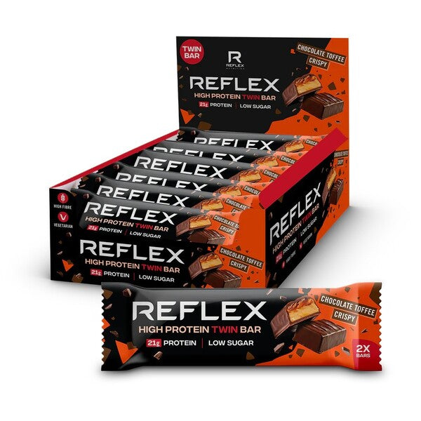 Reflex Nutrition High Protein Twin Bar Chocolate Toffee Crispy - 12 x 60g