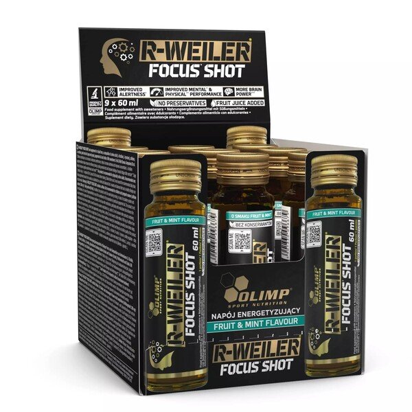 Olimp Nutrition - R-Weiler Focus Shot, Fruit & Mint - 9 x 60 ml.
