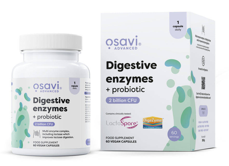 Osavi - Digestive enzymes + probiotic - 60 vegan caps