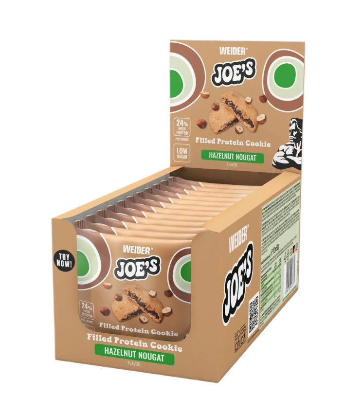 Weider - Filled Protein Cookie, Hazelnut Nougat - 12 x 60g