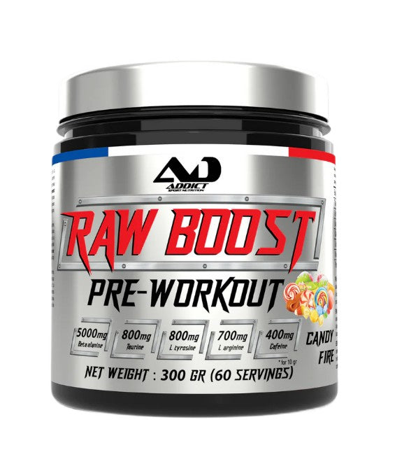 Addict Sport Nutrition Raw Boost Pre-Workout Candy Fire 300g