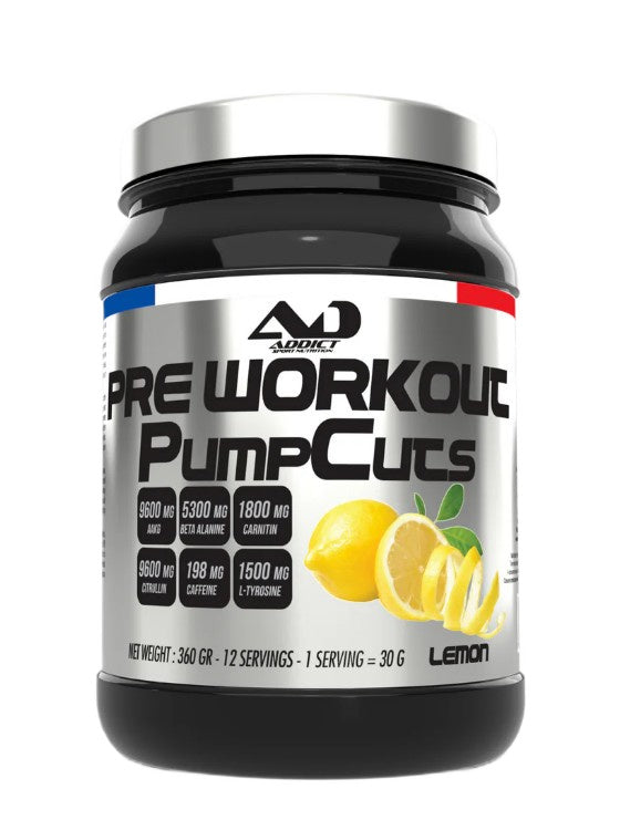 Addict Sport Nutrition Pre Workout Pump Cuts Lemon 360g