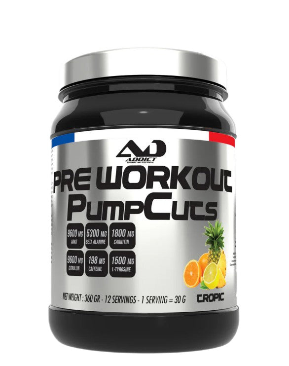 Addict Sport Nutrition Pre Workout Pump Cuts Tropic 360g