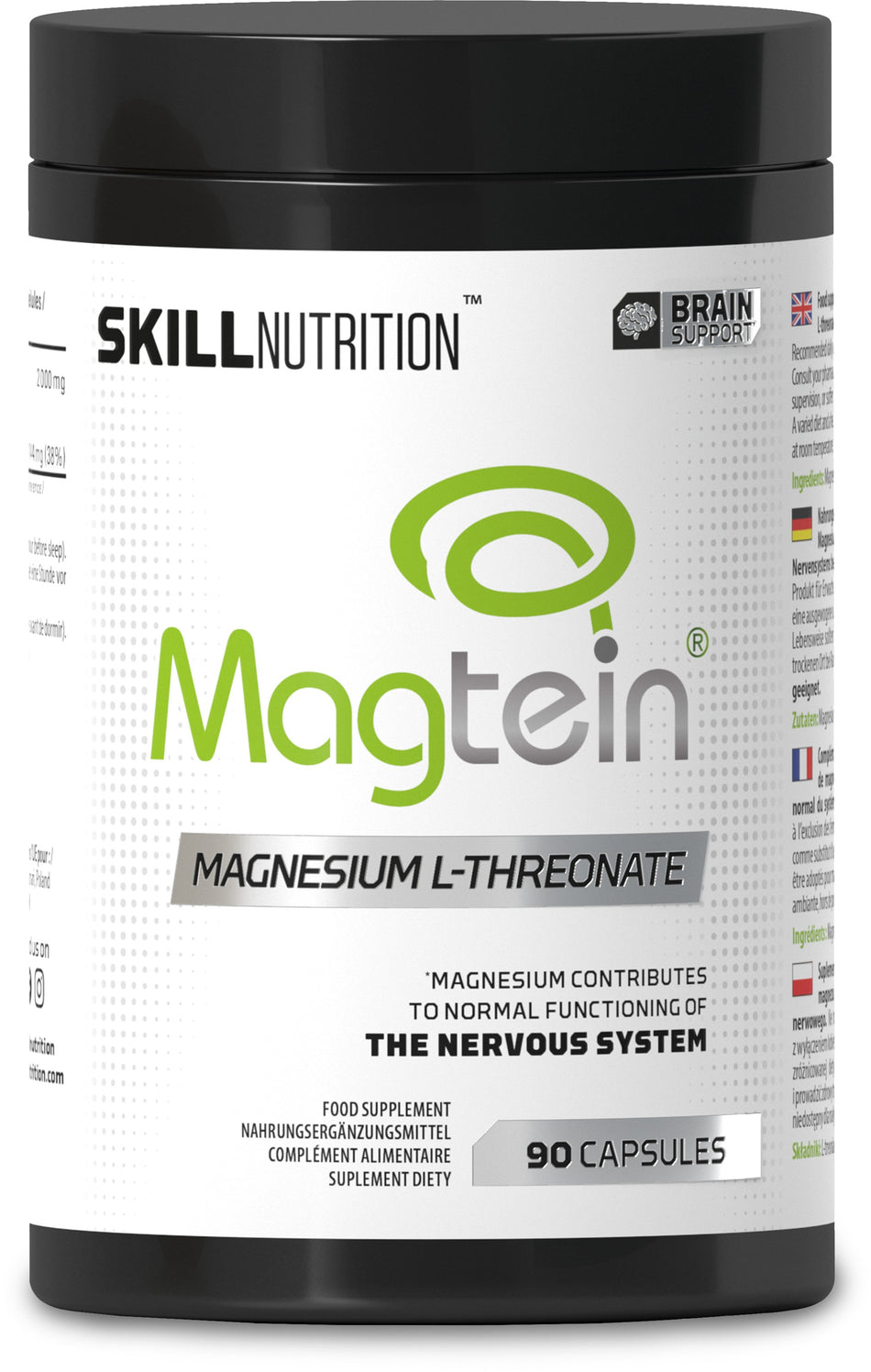 Skill Nutrition - Magtein, Magnesium L-Threonate - 90 caps