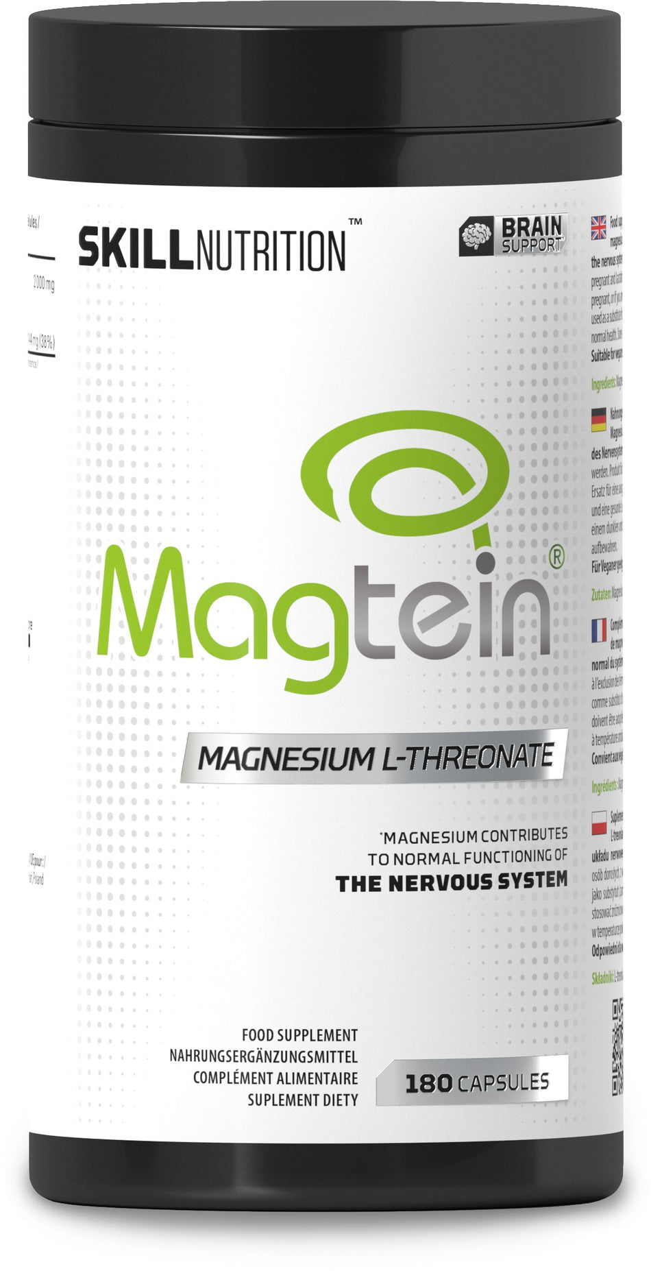 Skill Nutrition - Magtein, Magnesium L-Threonate - 180 caps