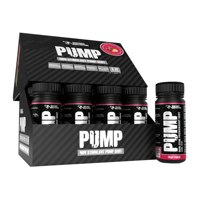 Refined Nutrition Pump Non-Stim Shot Fruit Punch - 12 x 60 ml.
