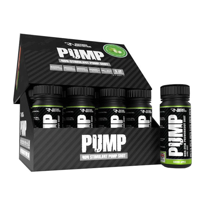 Refined Nutrition Pump Non-Stim Shot Green Apple - 12 x 60 ml.