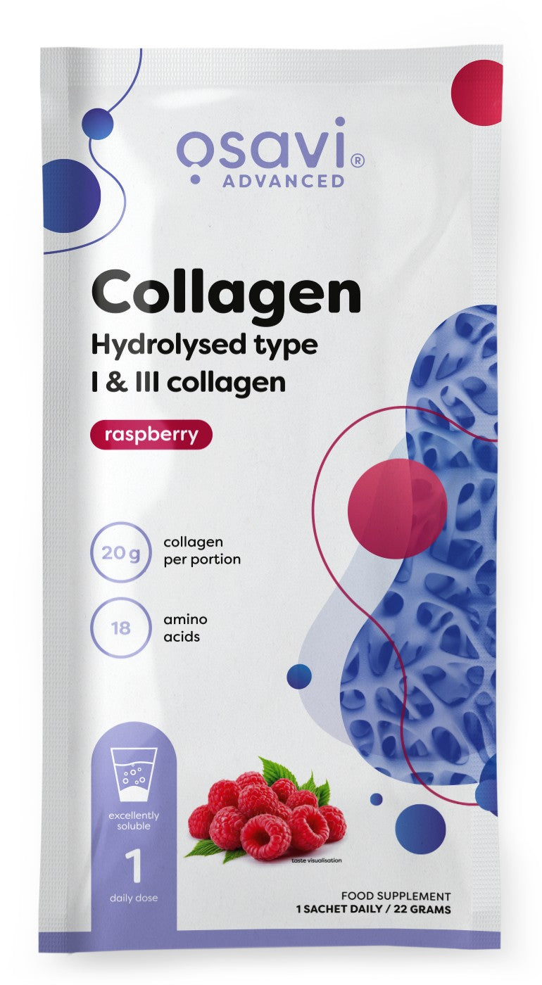 Osavi - Collagen Hydrolysed Type I & III, Raspberry - 22g (1 serving)