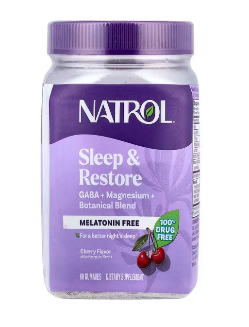 Natrol Sleep & Restore Melatonin Free Cherry - 60 gummies