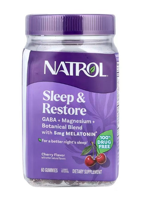 Natrol Sleep & Restore with Melatonin Cherry - 60 gummies