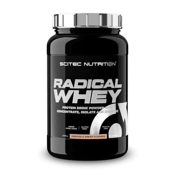 SciTec - Radical Whey, Cookies & Cream - 1000g
