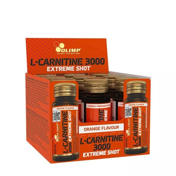 Olimp Nutrition - L-Carnitine 3000 Extreme Shot, Orange - 9 x 25 ml.