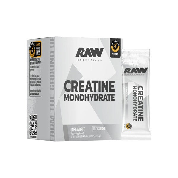 Raw Nutrition Creatine Monohydrate Stick Packs Unflavoured - 30 x 5g