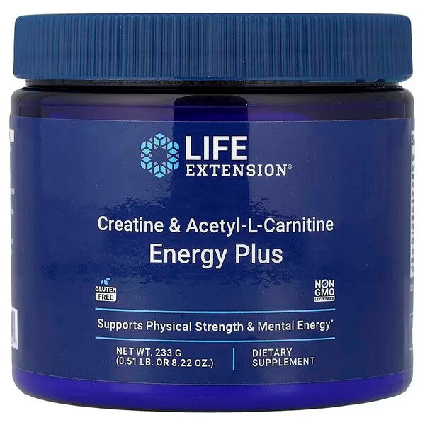 Life Extension - Creatine & Acetyl-L-Carnitine Energy Plus - 233g