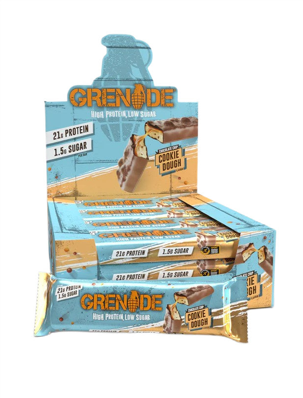 Grenade Protein Bars Chocolate Chip Cookie Dough - 12 x 60g