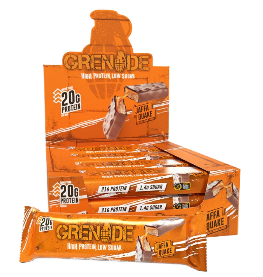 Grenade Protein Bars Jaffa Quake - 12 x 60g