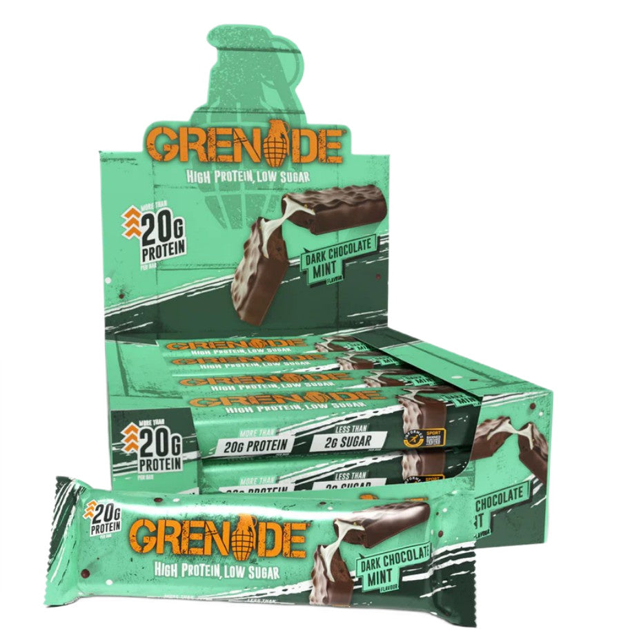 Grenade Protein Bars Dark Chocolate Mint - 12 x 60g
