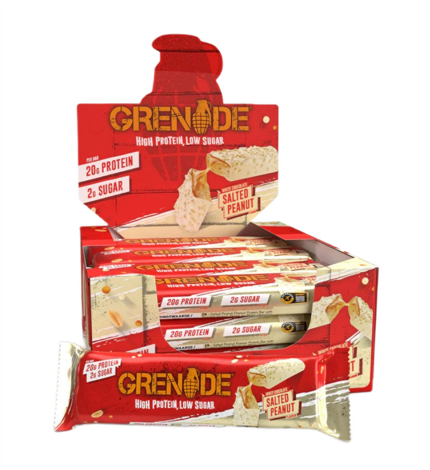 Grenade Protein Bars White Chocolate Salted Peanut - 12 x 60g
