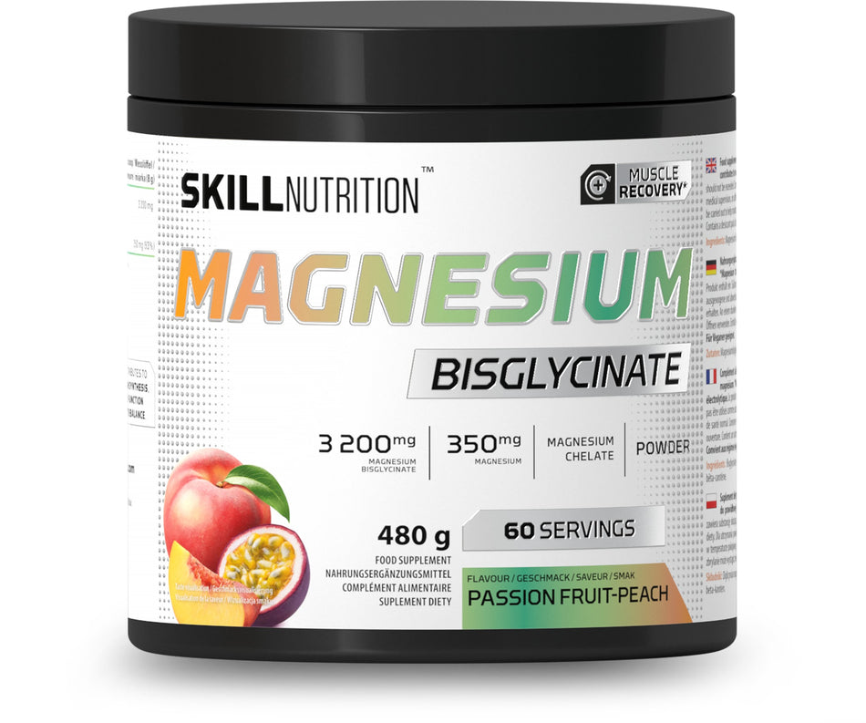 Skill Nutrition - Magnesium Bisglycinate Powder, Passion Fruit-Peach - 480g