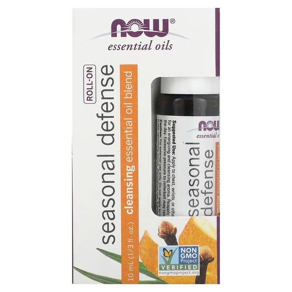 NOW Foods - Essential Oil Roll-On, Seasonal Defense - 10 ml.