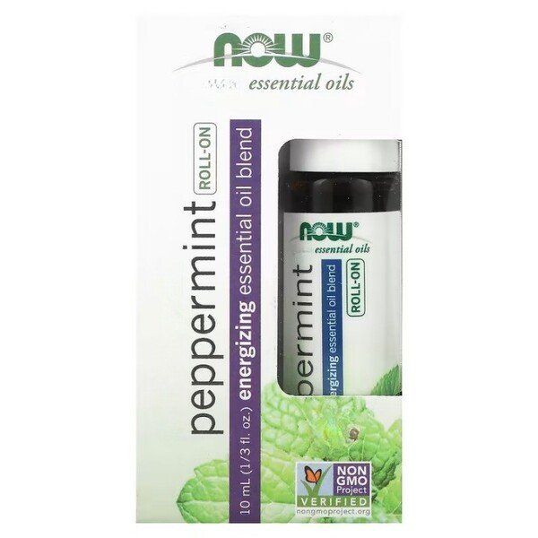 NOW Foods - Essential Oil Roll-On, Peppermint - 10 ml.