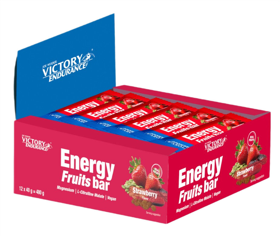 Weider - Joe Weider Victory Endurance Energy Fruits Bar, Strawberry - 12 x 40g