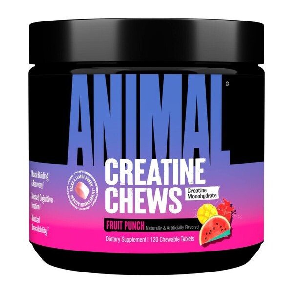 Animal Creatine Chews Fruit Punch 120 chewable tablets