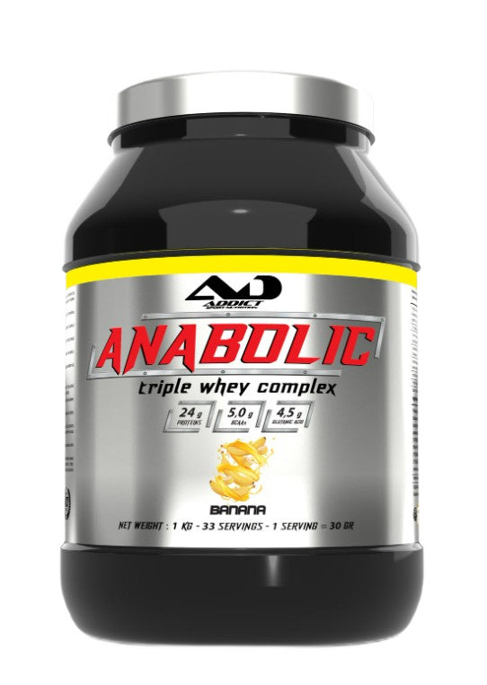 Addict Sport Nutrition Anabolic Triple Whey Complex Banana 1000g