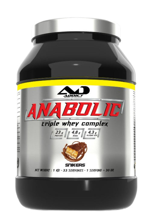 Addict Sport Nutrition Anabolic Triple Whey Complex Snikers 1000g