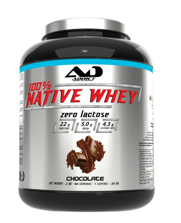Addict Sport Nutrition 100% Native Whey Zero Lactose Chocolate 2000g