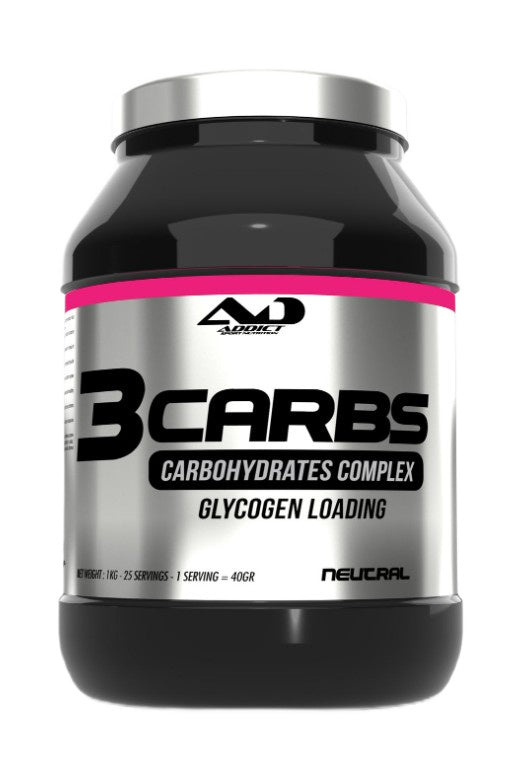 Addict Sport Nutrition 3Carbs Carbohydrates Complex Glycogen Loading Neutral 1000g