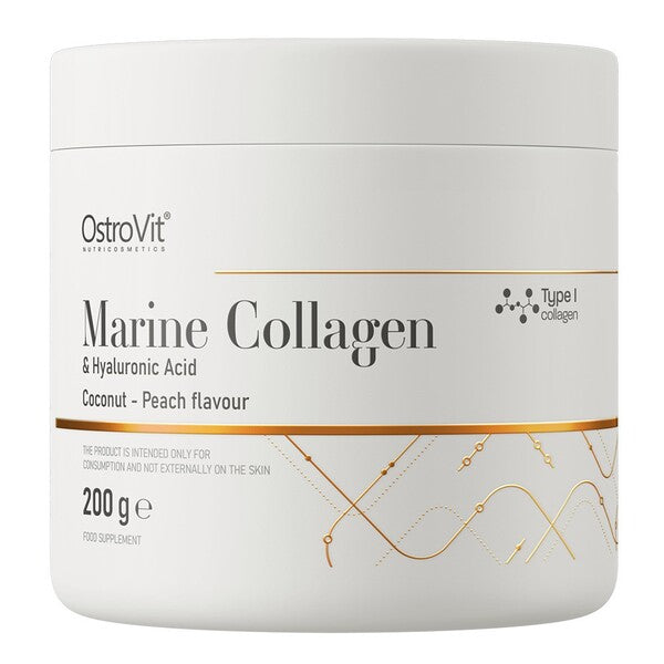 OstroVit - Marine Collagen & Hyaluronic Acid, Coconut Peach - 200g